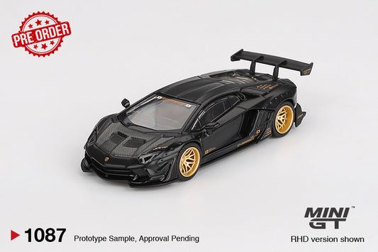 MINI GT Lamborghini Aventador LB Works Matte Black | 1087 Limited Edition - PRE ORDER