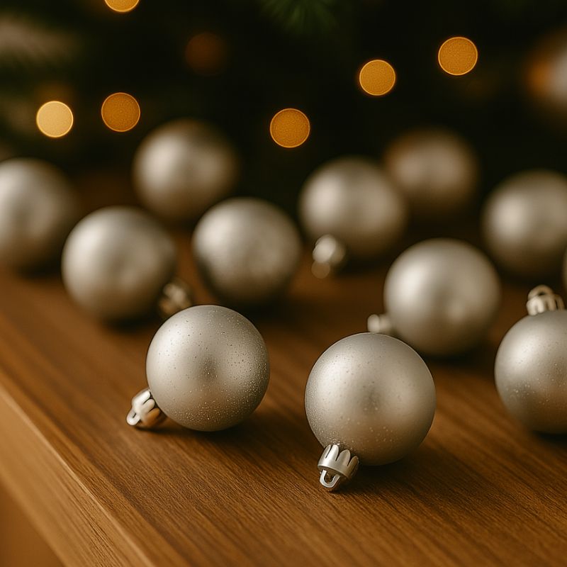 Set 24 Palline Argento | Little Beauty