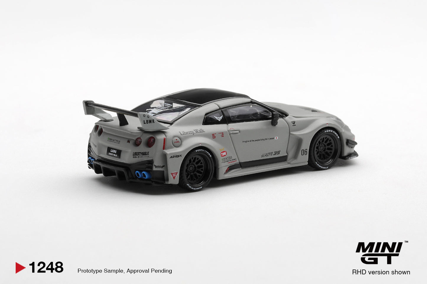 MINI GT Nissan Skyline (R35) Liberty Walk GT 35GT-RR Ver.1 Matt Grey | 1248 - PRE ORDER