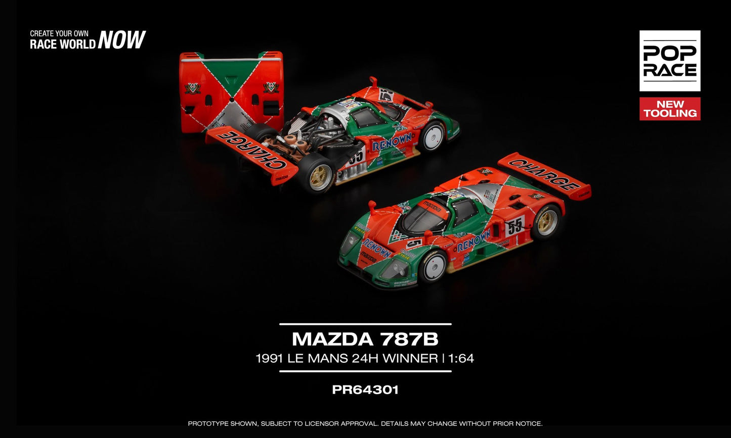 POP RACE Mazda 787B Team Mazdaspeed #55 24h Le Mans 1991 | 1:64
