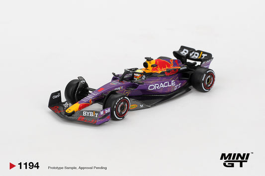 MINI GT Oracle Red Bull Racing RB19 #1 Max Verstappen 2023 F1 2023 Las Vegas GP Winner | 1194