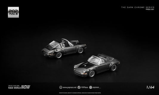 POP RACE Porsche 911 Targa Singer 1967 | Dark Chrome 1:64 - PRE ORDER