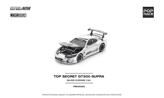 POP RACE Toyota Supra MKIV (A80) GT300 Top Secret 2023 Chrome | 1:64