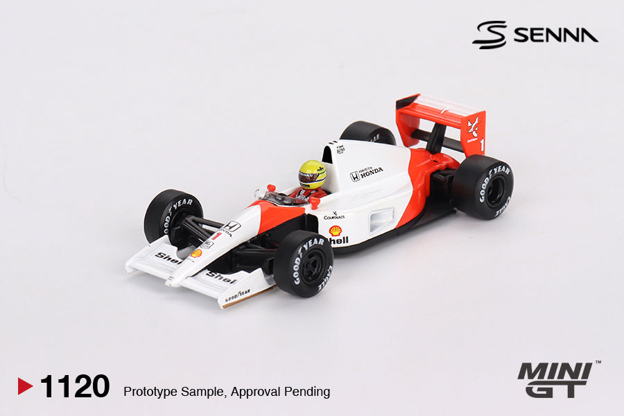 MINI GT McLaren MP4/6 #1 Ayrton Senna 1991 Japan GP 2nd Place | 1120 - PRE ORDER