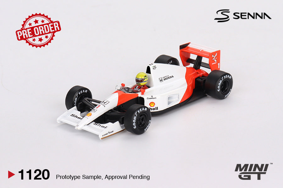 MINI GT McLaren MP4/6 #1 Ayrton Senna 1991 Japan GP 2nd Place | 1120 - PRE ORDER