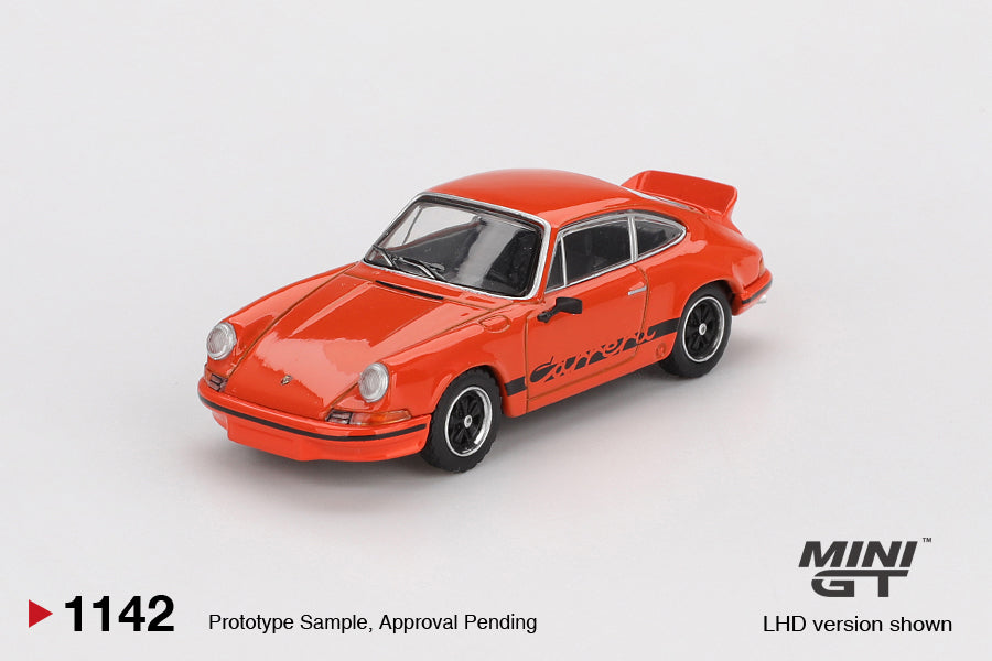 MINI GT Porsche 911 Carrera RS 2.7 Tangerine with Black Livery | 1142