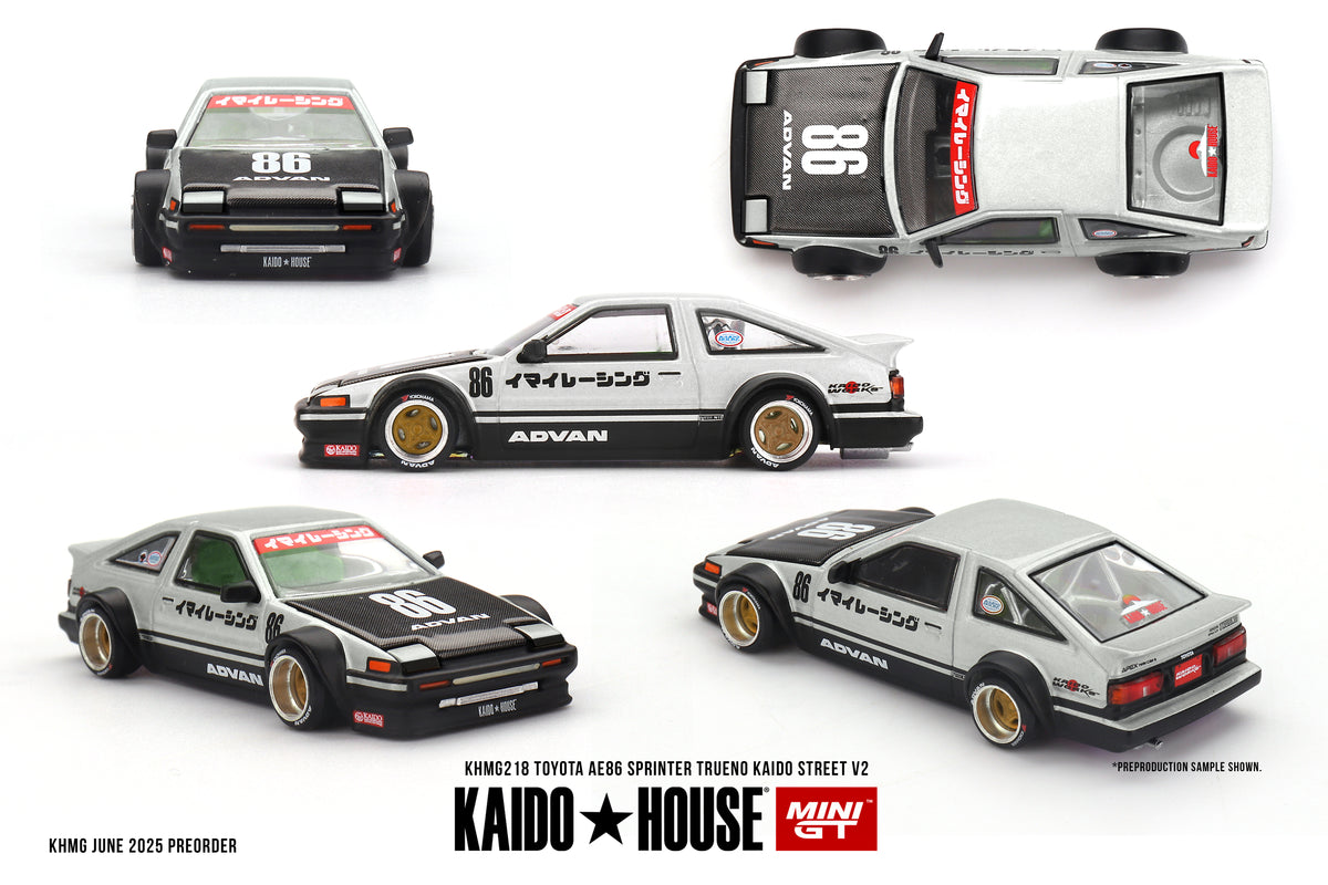 MINI GT Toyota AE86 Sprinter Trueno Kaido Street V2 | KHMG218 Kaido House