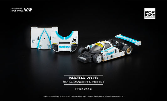 POP RACE Mazda 787B R26B 2.6L Team Mazdaspeed #18 24h Le Mans 1991 | 1:64 - PRE ORDER