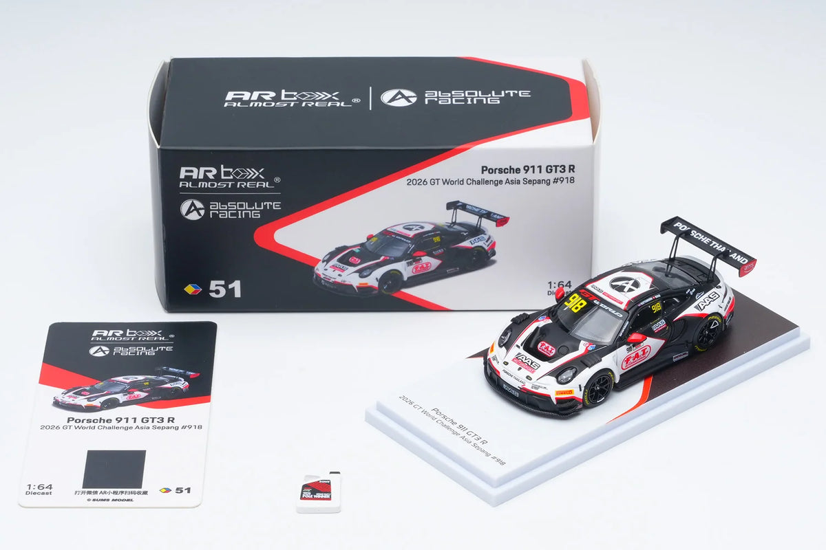 ALMOST REAL 1:64 Porsche 911 GT3 R World Challenge Asia Sepang #918 | 2026 - PRE ORDER