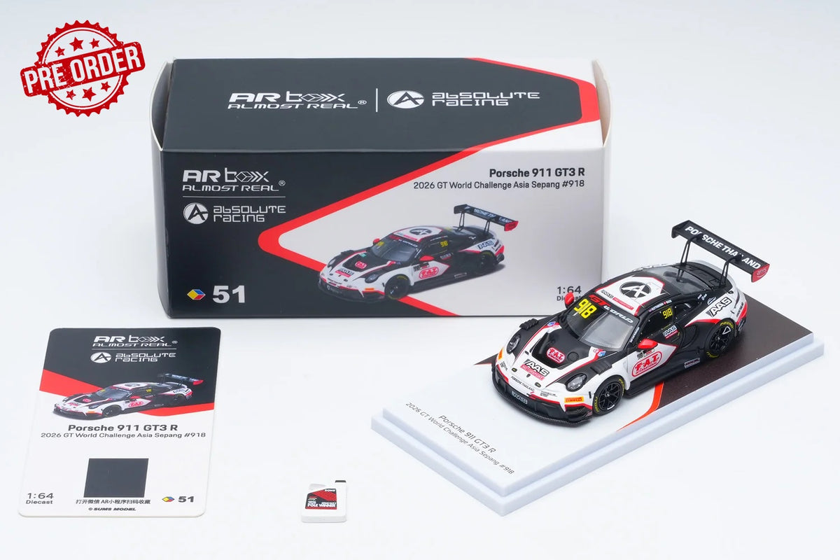 ALMOST REAL 1:64 Porsche 911 GT3 R World Challenge Asia Sepang #918 | 2026 - PRE ORDER