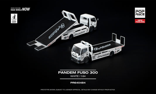 POP RACE Mitsubishi Fuso Track Car Transporter Pandem 2017 | 1:64 - PRE ORDER