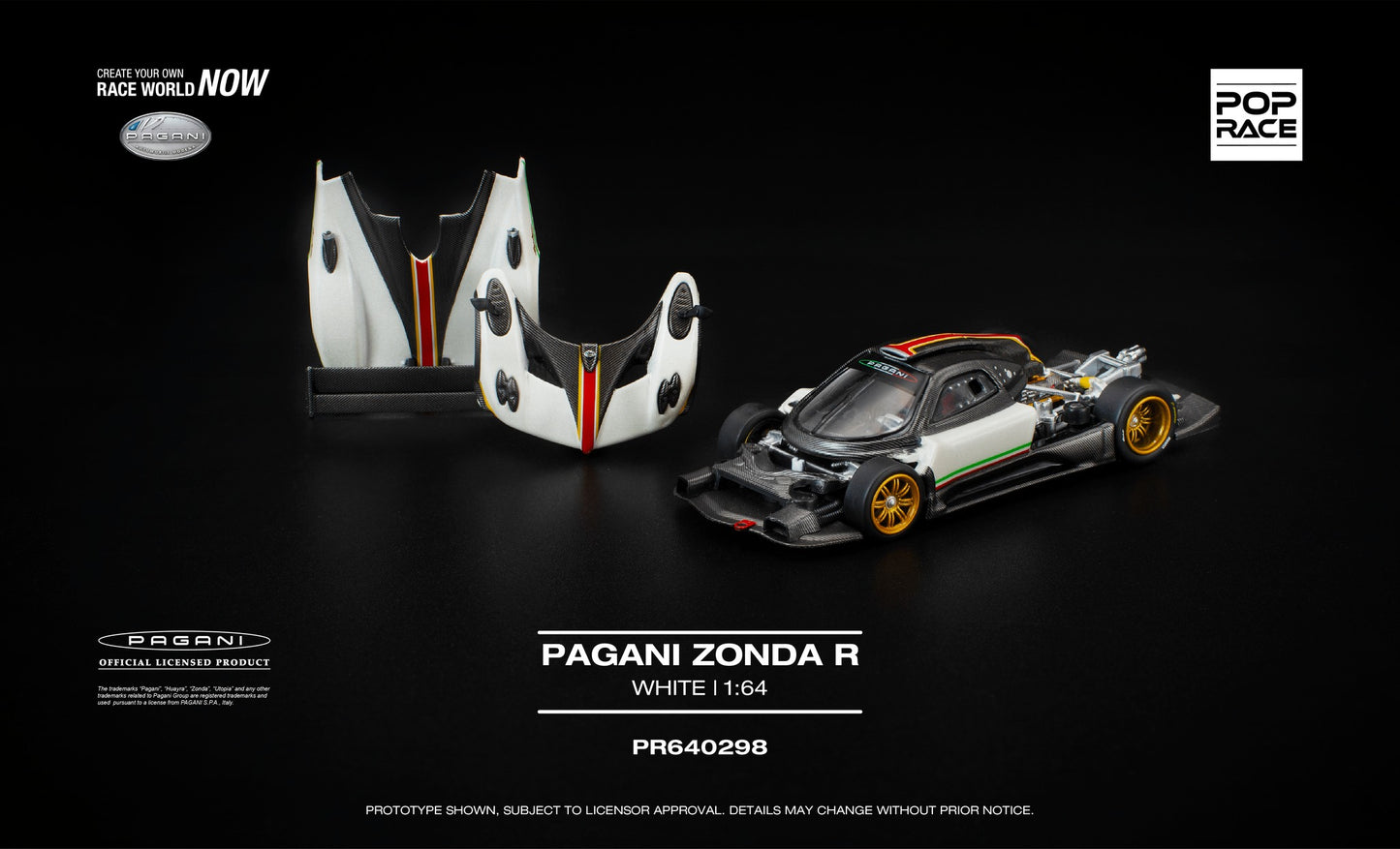 POP RACE Pagani Zonda R 2009 | 1:64 - PRE ORDER