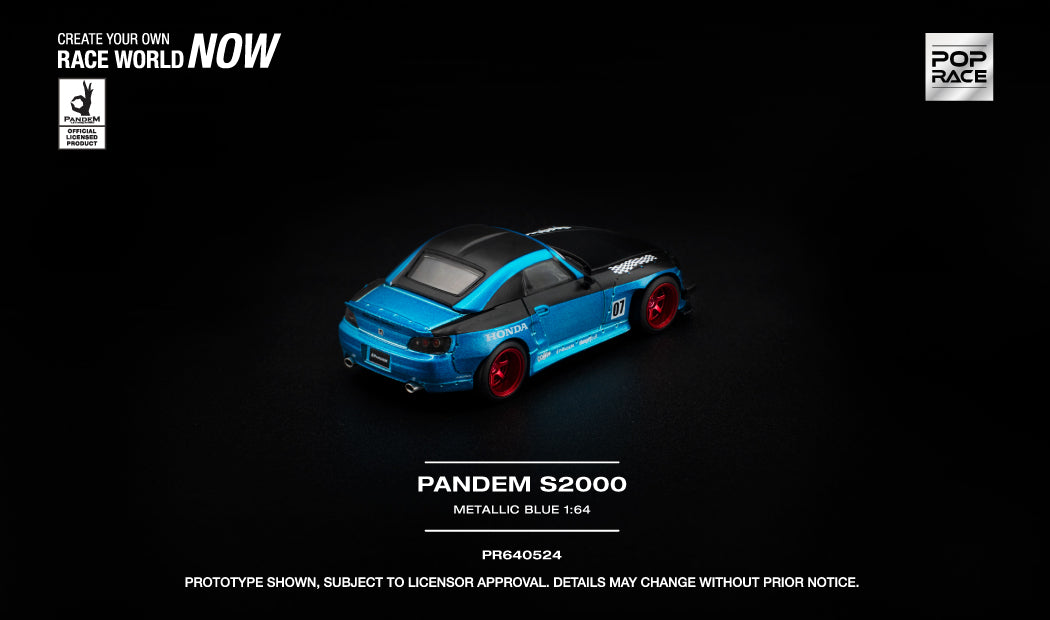 POP RACE Honda S2000 Pandem #07 Racing 2001 | 1:64 - PRE ORDER