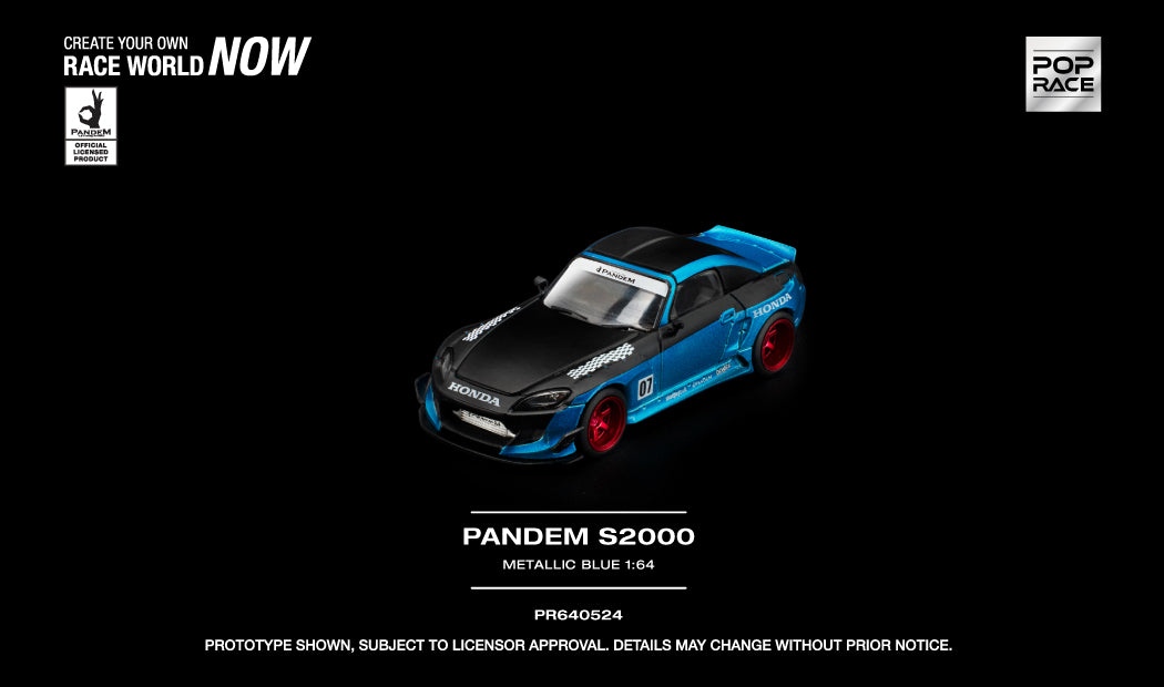 POP RACE Honda S2000 Pandem #07 Racing 2001 | 1:64 - PRE ORDER