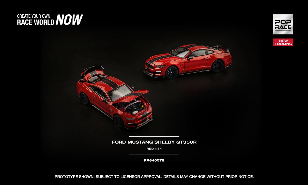 POP RACE Ford Shelby Mustang GT350R 2022 | 1:64 - PRE ORDER