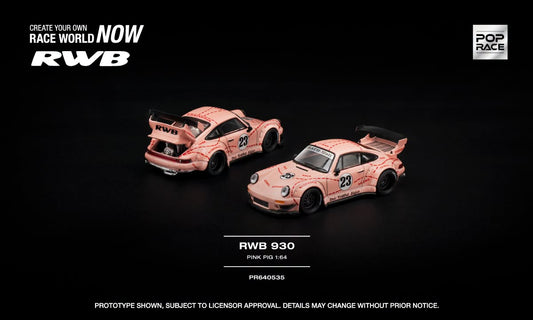 POP RACE Porsche 911 (993) RWB #23 Pink Ping 2020 | 1:64 - PRE ORDER
