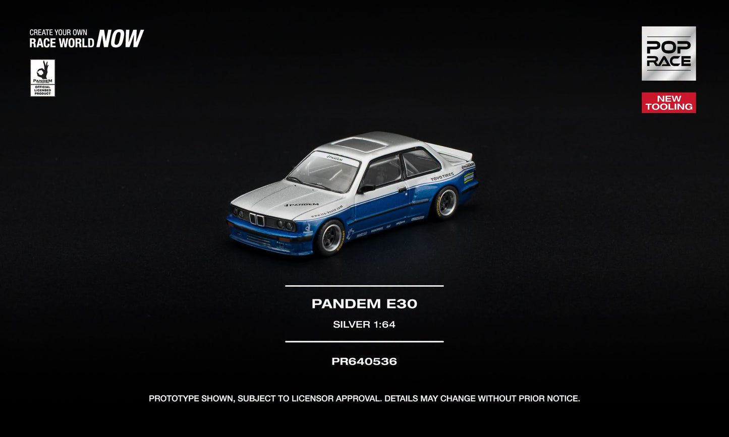 POP RACE BMW M3 (E30) Pandem 1989 | 1:64 - PRE ORDER
