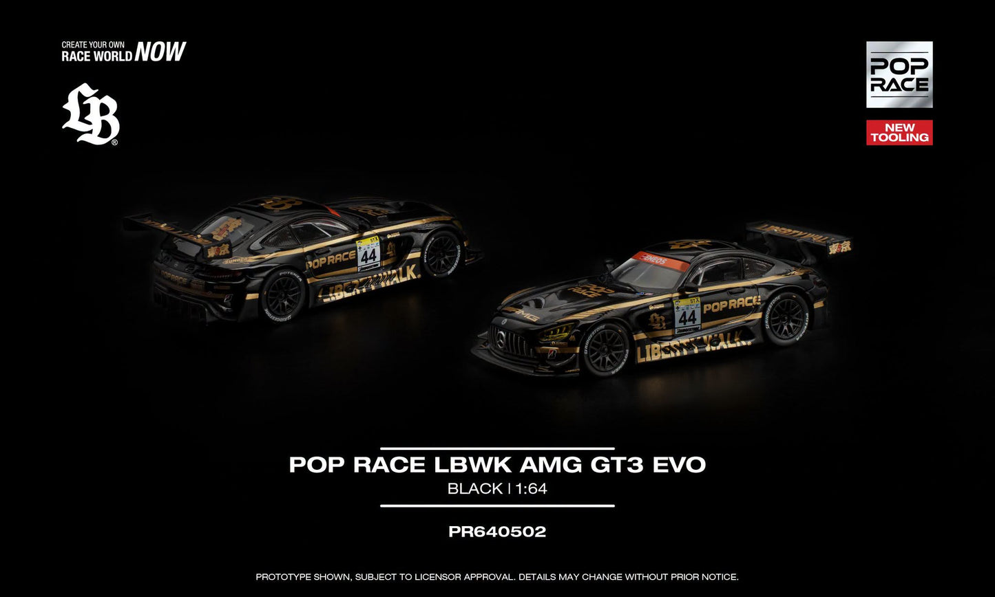 POP RACE Mercedes-Benz AMG GT3 EVO LBWK #4 Libery Walk 2026  | 1:64 - PRE ORDER