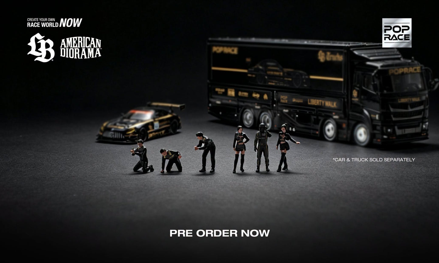 POP RACE Team Crew 6x Figures Set | 1:64 - PRE ORDER