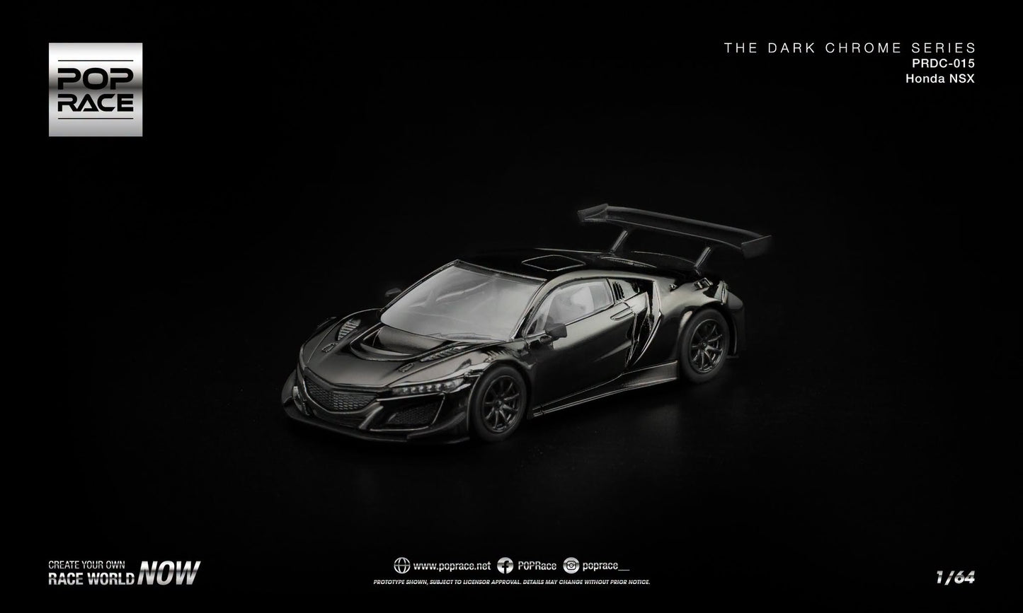 POP RACE Honda NSX GT3 EVO22 2022 Dark Chrome | 1:64 - PRE ORDER