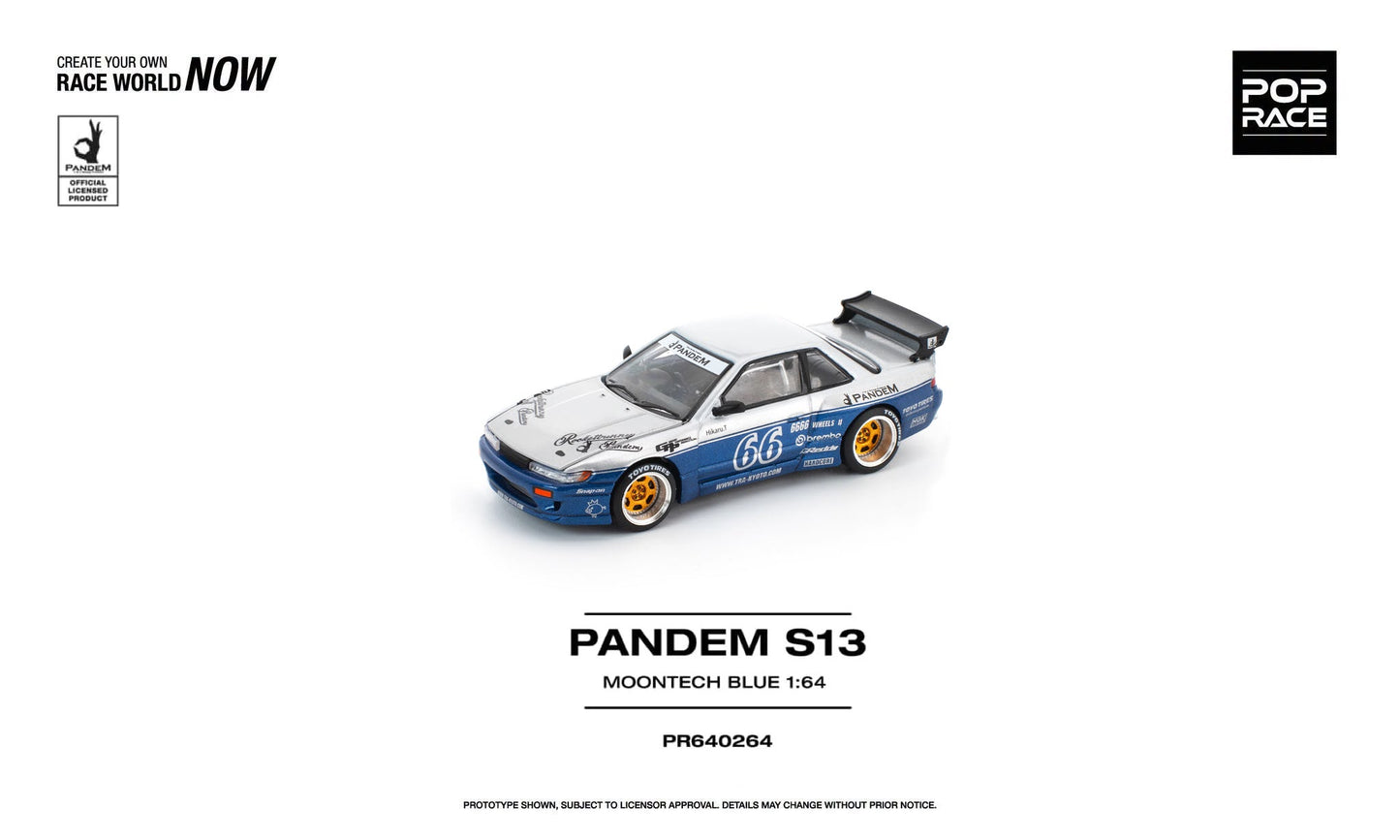POP RACE Nissan Silvia (S13) Pandem Rocket Bunny 1991 | 1:64 - PRE ORDER