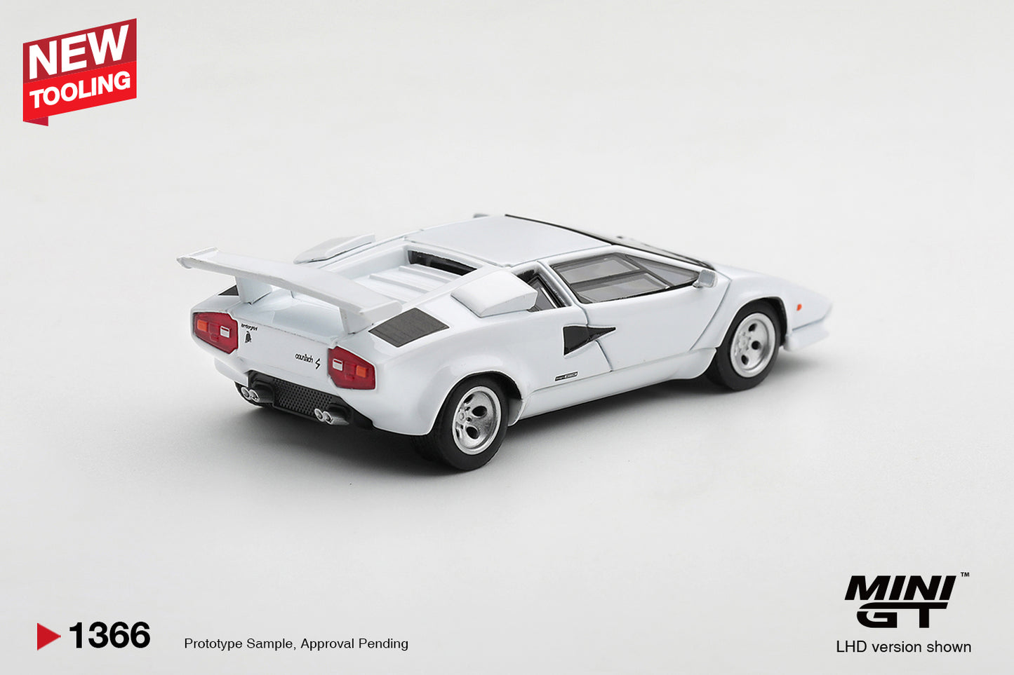 MINI GT Lamborghini Countach LP500S White | 1366 - PRE ORDER