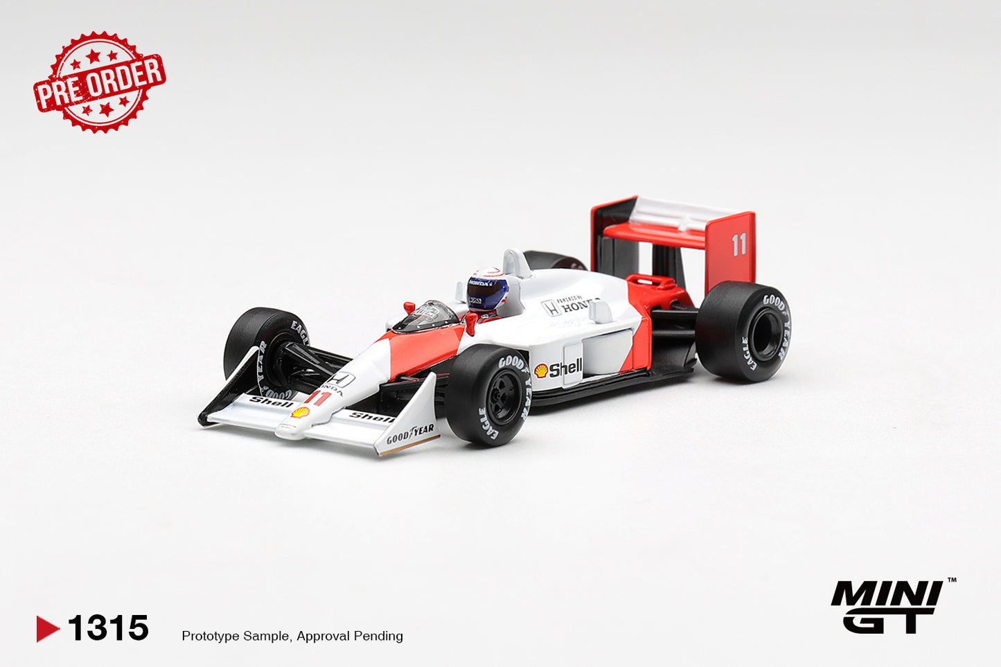 MINI GT McLaren MP4/4 #11 Alain Prost 1988 (Canadian GP 2nd Place) | 1315 - PRE ORDER