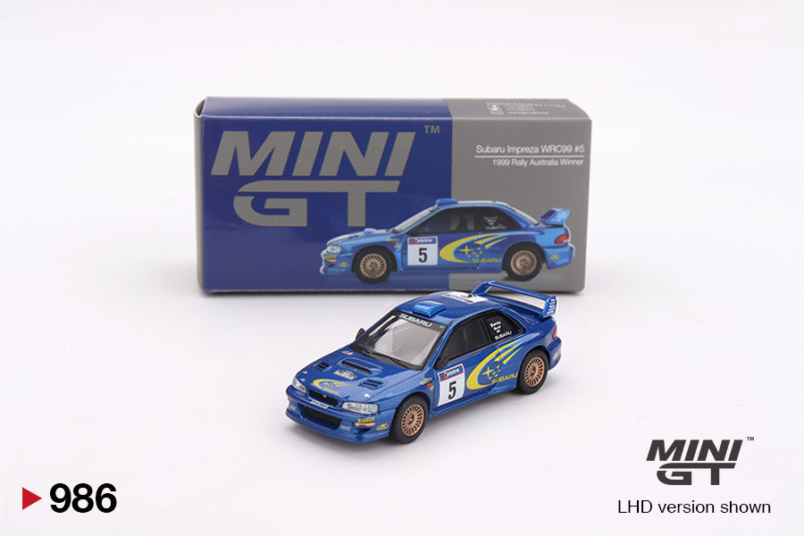 MINI GT Subaru Impreza WRC99 1999 Rally Australia Winner #5 | 986