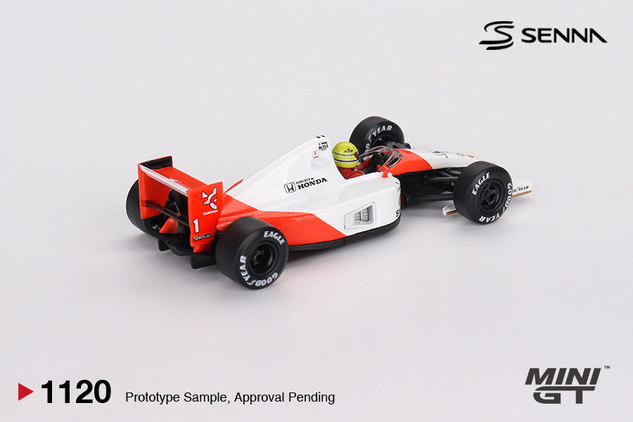 MINI GT McLaren MP4/6 #1 Ayrton Senna 1991 Japan GP 2nd Place | 1120 - PRE ORDER