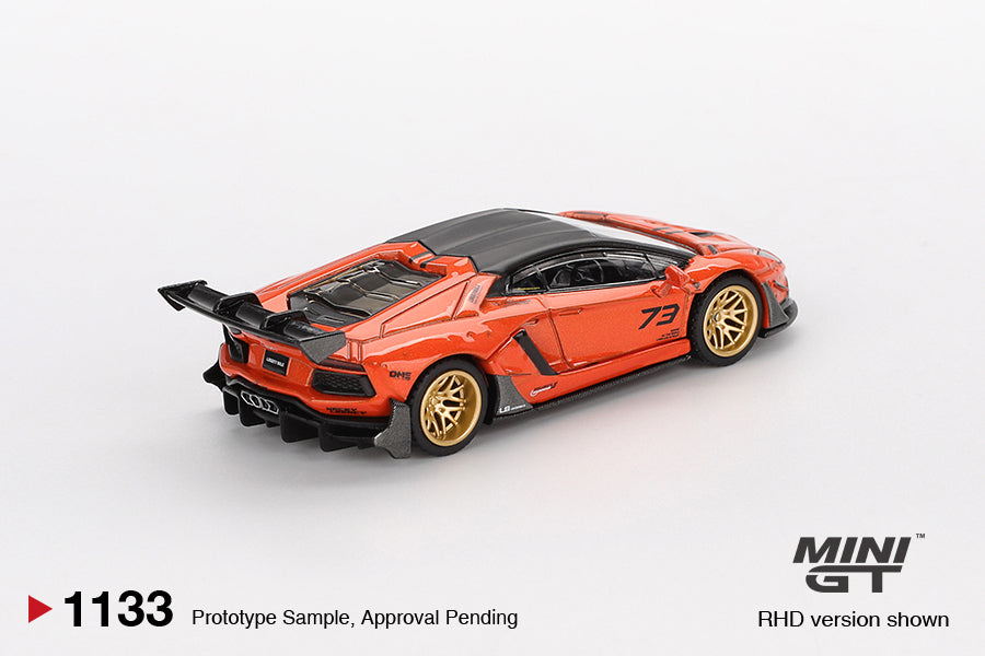 MINI GT Lamborghini Aventador LB Works Orange MDX 2025 | 1087 Limited Edition
