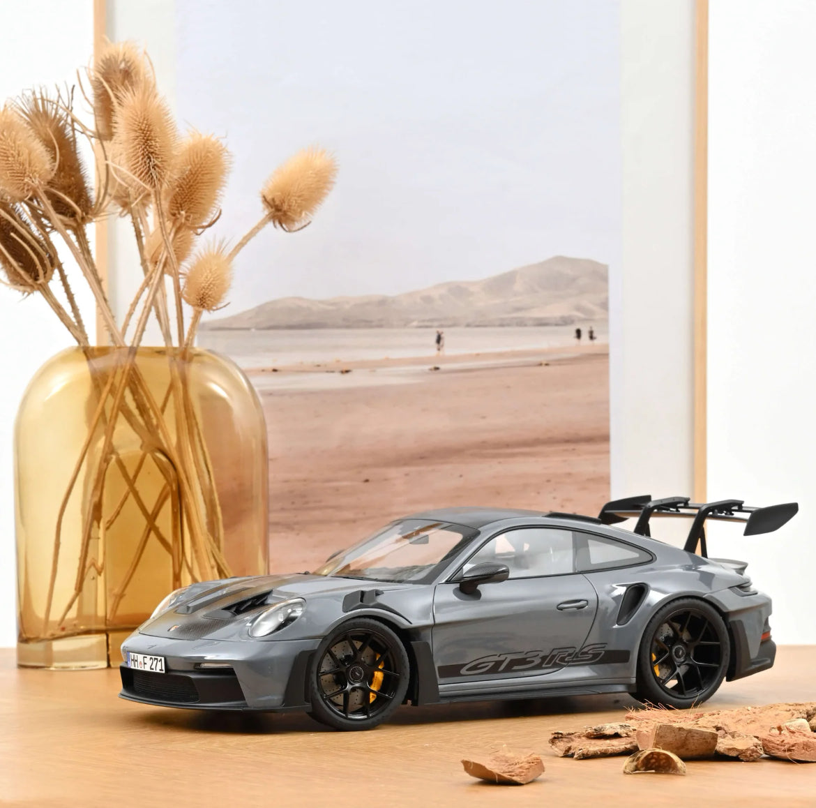 NOREV Porsche 911 GT3 RS w/Weissach Pack 2022 Artic Grey | 1:12 Limited Edition