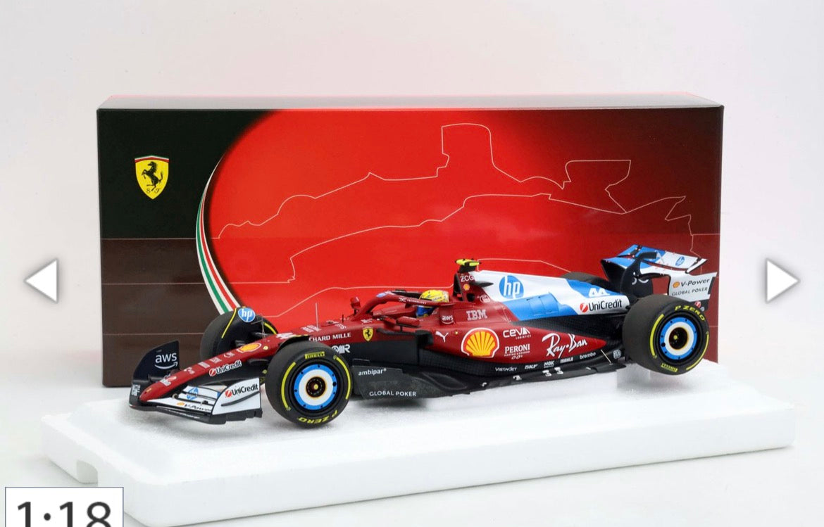 BBR 1:18 Ferrari SF25 Miami GP | Lewis Hamilton (Polyfoam)