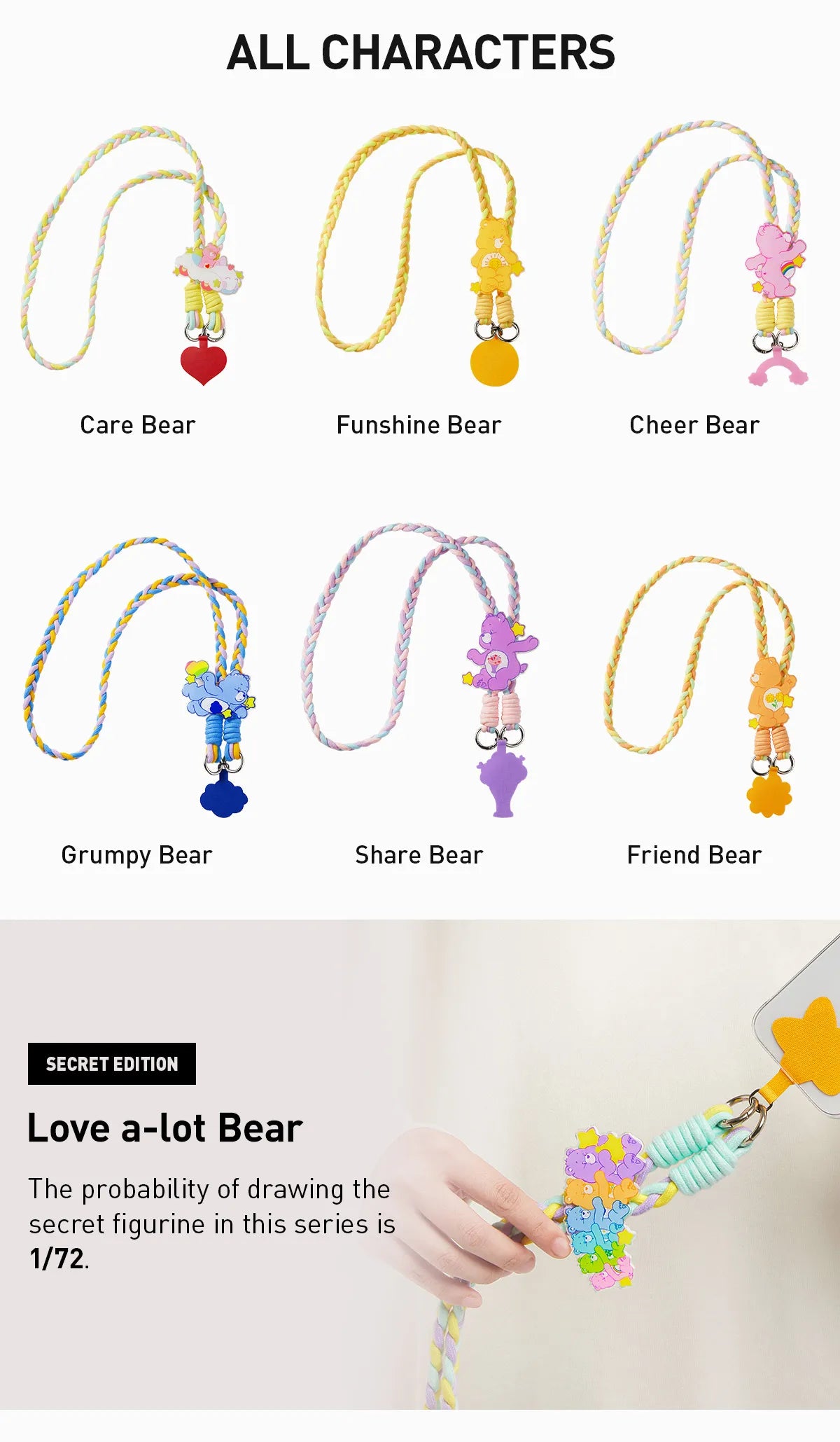 POP MART Care Bears Cozy Life Phone Charm (Blind Box)