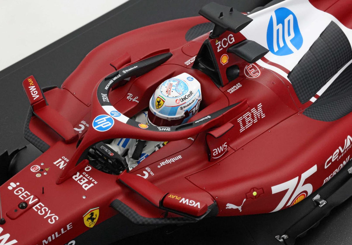 BBR 1:12 Ferrari SF-25 Monaco Livery 75 Years with Shell | C. Leclerc