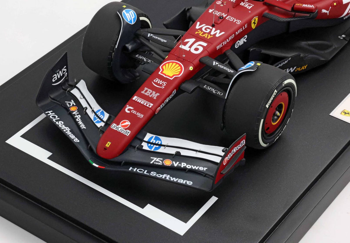 BBR 1:12 Ferrari SF-25 Monaco Livery 75 Years with Shell | C. Leclerc