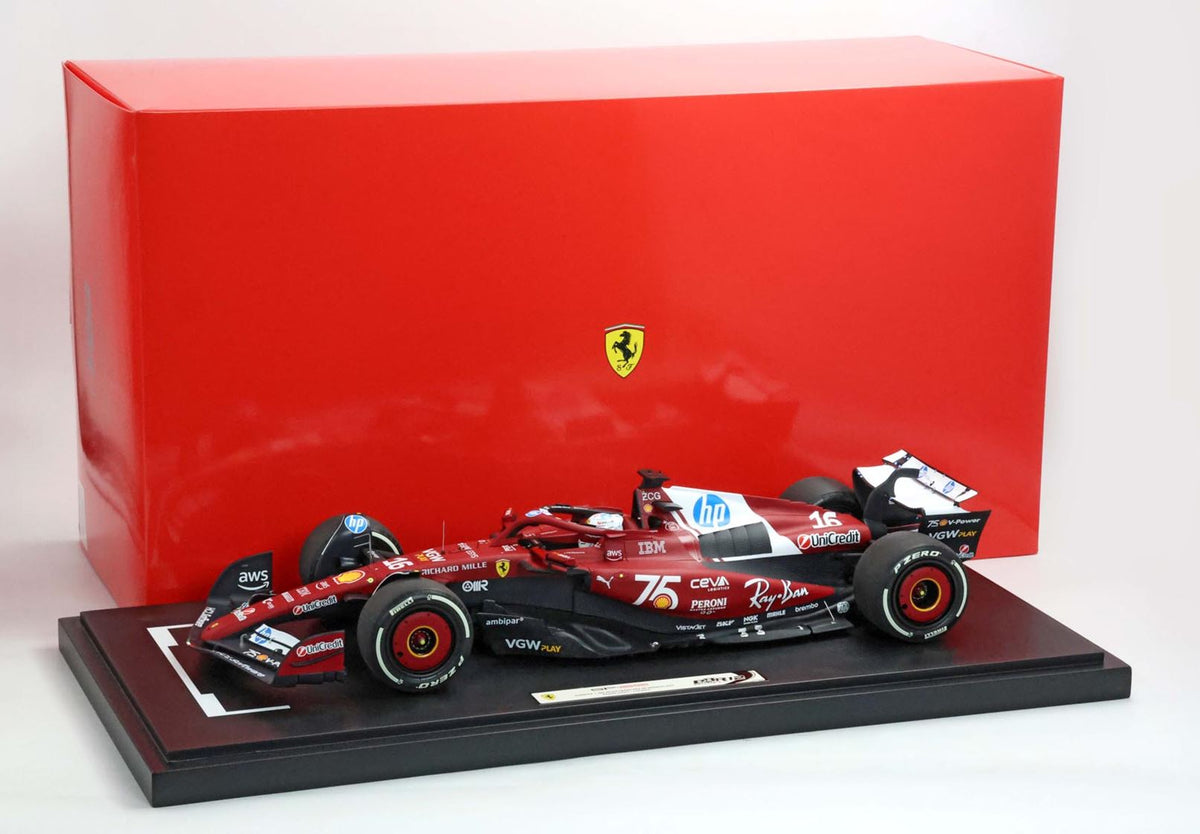 BBR 1:12 Ferrari SF-25 Monaco Livery 75 Years with Shell | C. Leclerc