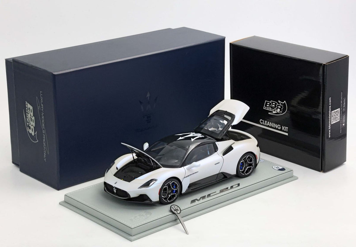 BBR 1:18 Maserati MC20 | Bianco Audace (Special Pack)