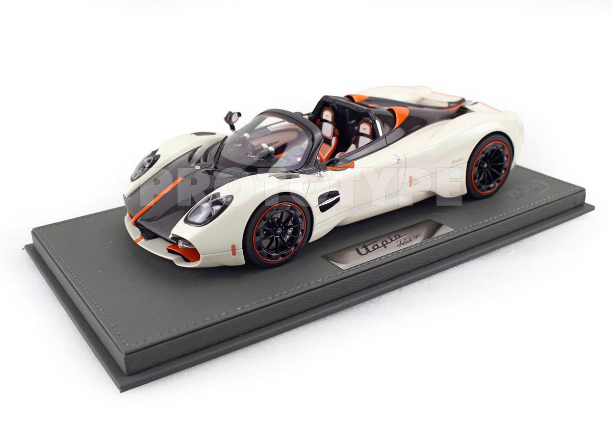 BBR 1:18 Pagani Utopia Roadster | Bianco Benny Gloss (Open Roof) - PRE ORDER