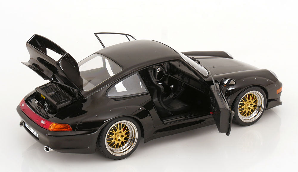 KK-SCALE Porsche 911 (993) GT2 w/ BBS Rims 1996 Black | 1:12
