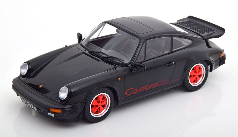 KK-SCALE Porsche 911 Carrera 3.2 Clubsport 1989 Black/Red | 1:18