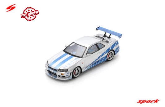 SPARK Nissan Skyline (R34) 2 Fast & 2 Furious | Brian O'conner 1:18 - PRE ORDER