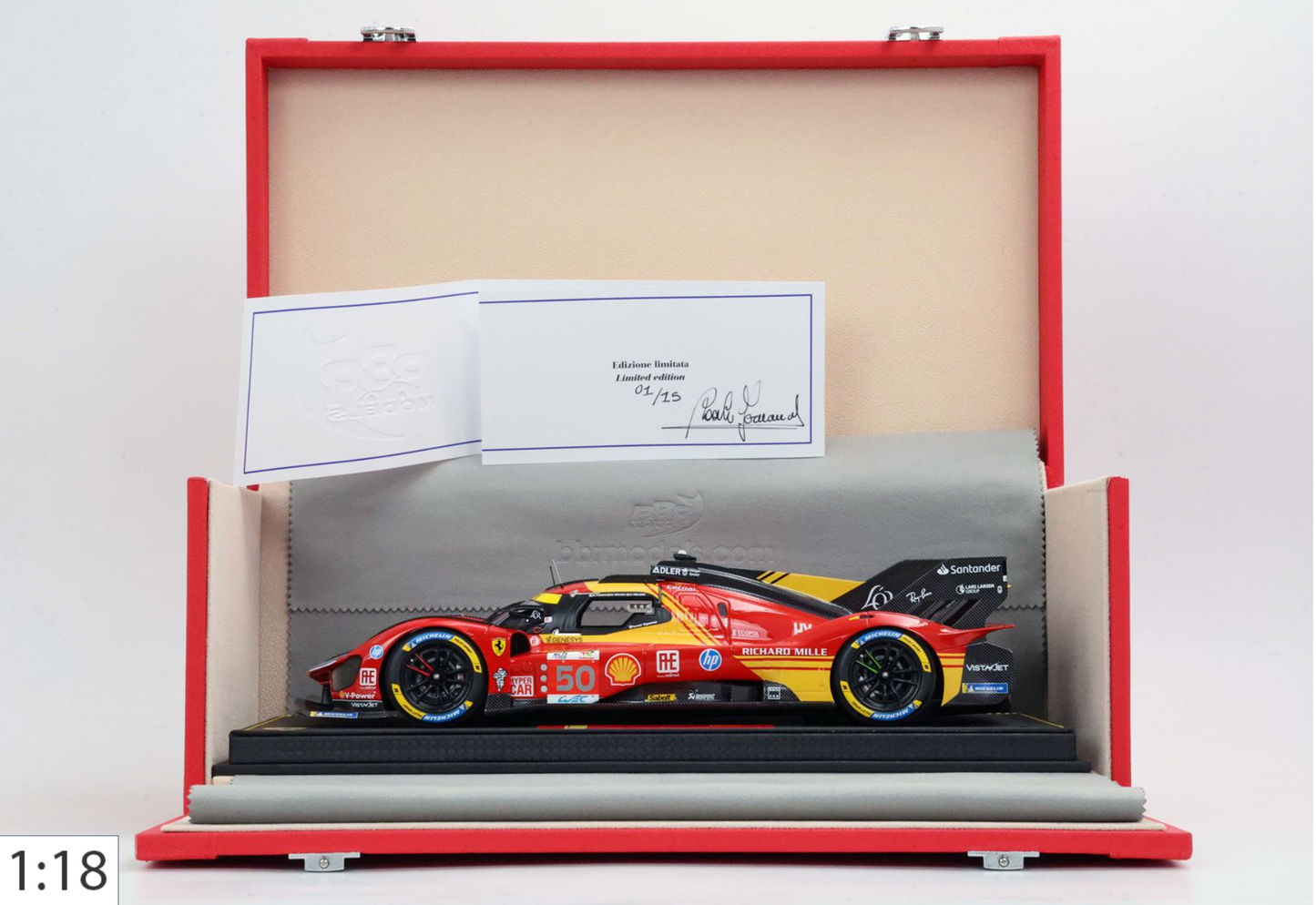 BBR 1:18 Ferrari 499P #50 - 24h Le Mans Winnter (Special Pack) | #10/15