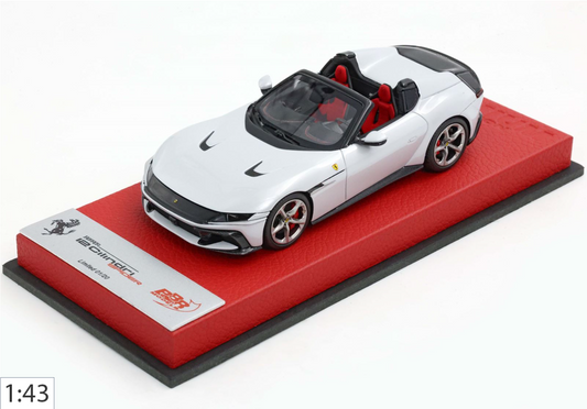 BBR 1:43 Ferrari 12 Cilindri Spider | Bianco Artico (Premium Ed.) - PRE ORDER