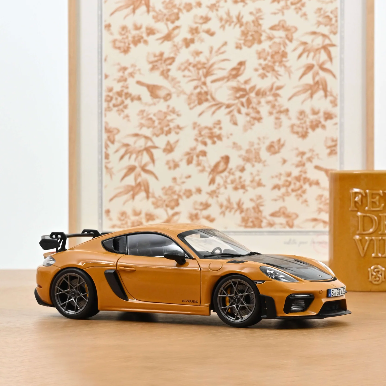 NOREV Porsche Cayman GT4 RS w/Weissach Pack 2023 Bahama Yellow | 1:18