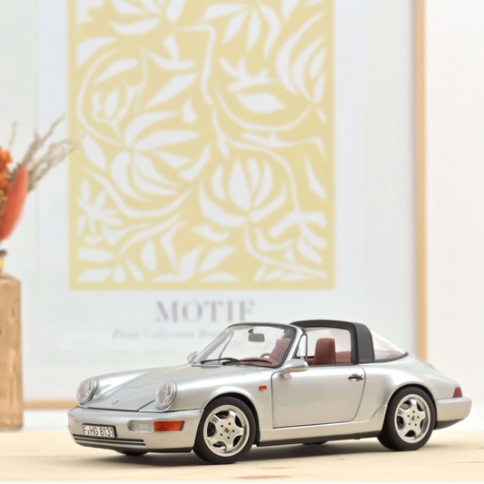 NOREV Porsche 911 Carrera 4 Targa 1991 Polar Silver | 1:18