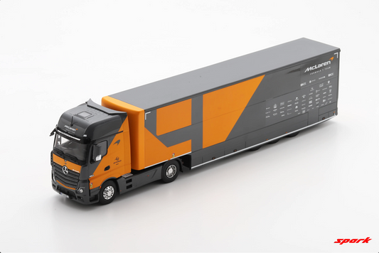 SPARK Mercedes Actros Transporteur - McLaren F1 Team #4 L. Norris | 1:43 PRE ORDER