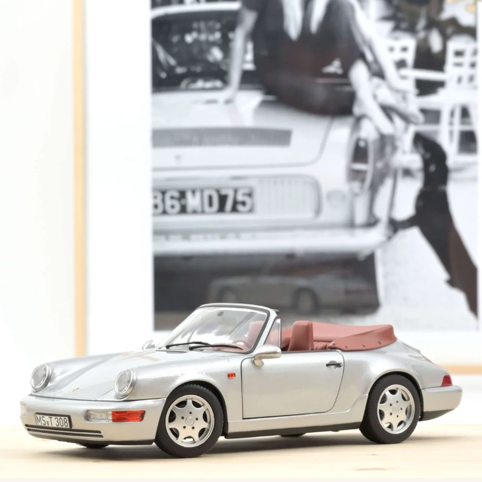 NOREV Porsche 911 Carrera 2 Cabriolet 1990 Silver | 1:18