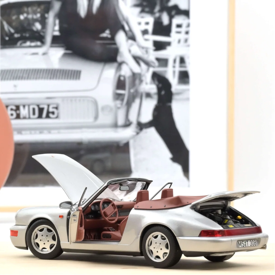 NOREV Porsche 911 Carrera 2 Cabriolet 1990 Silver | 1:18