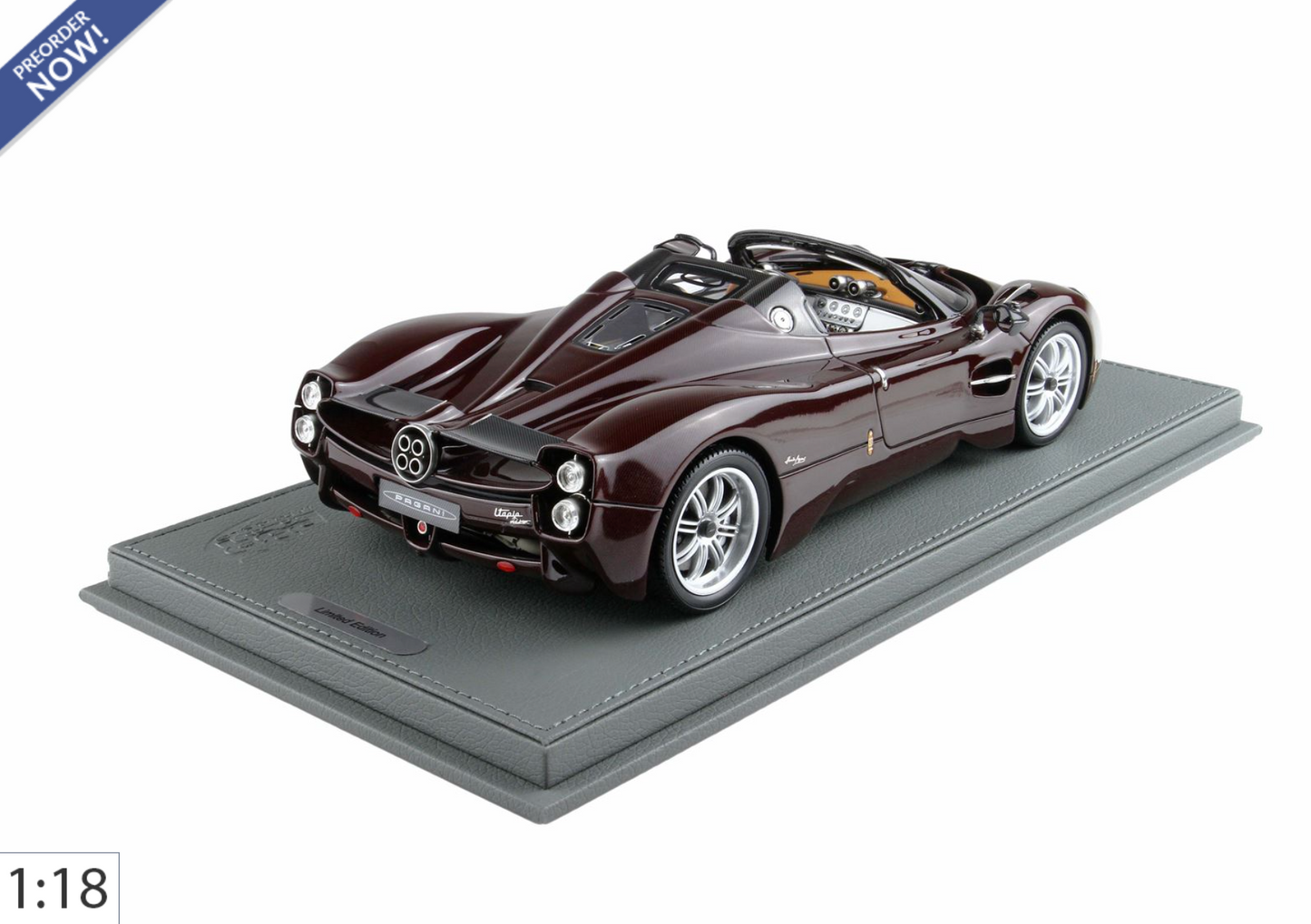 BBR 1:18 Pagani Utopia Roadster Habanero | Pebble Beach Launch - PRE ORDER