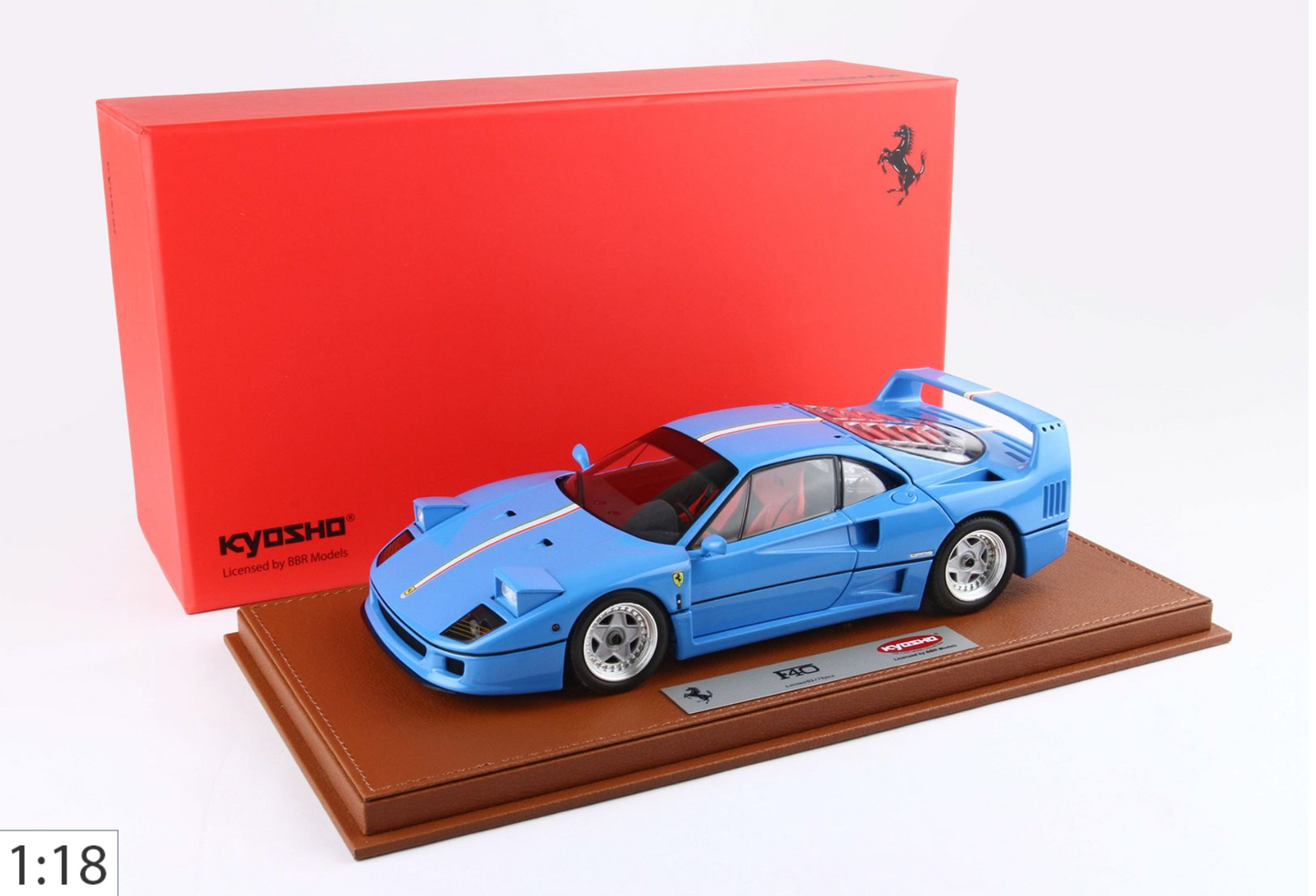 BBR 1:18 Ferrari F40 w/ Italian Stripe BBR Models x Kyosho